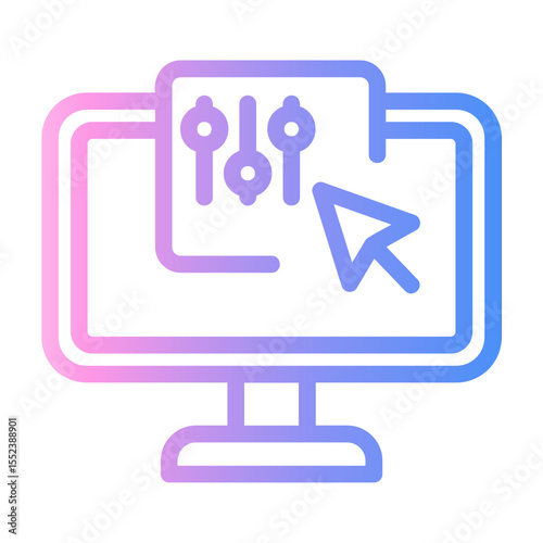 filter Line Gradient Icon