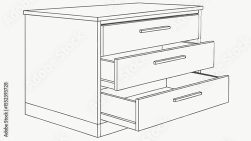 Three-Drawer Chest of Drawers Simple Storage Solution