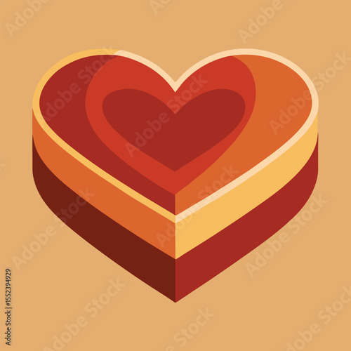 Heart Shaped Chocolate Box vector heart shaped box
