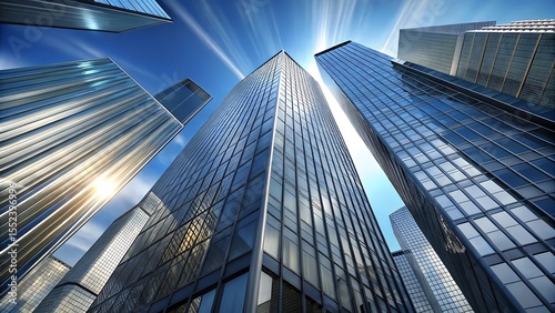 Wallpaper Mural Stunning Metropolis: Skyscrapers Reaching for the Sun Torontodigital.ca