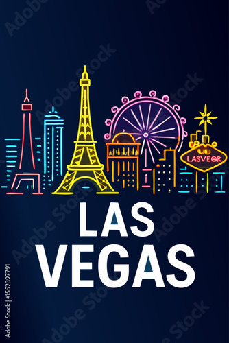 Wallpaper Mural Las Vegas Neon Glow Over the Strip Torontodigital.ca