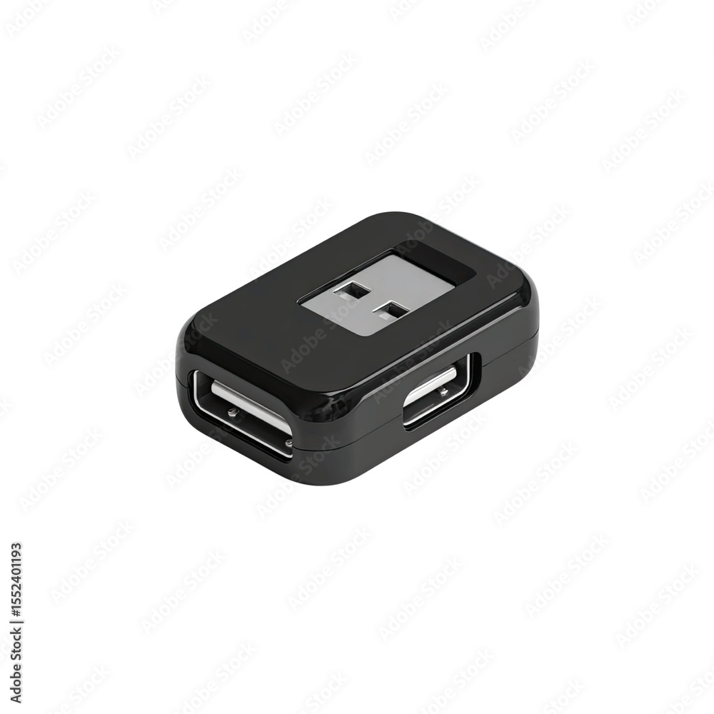 Black USB-A to USB-C Adapter Hub Black USB-A to USB-C Adapter Hub