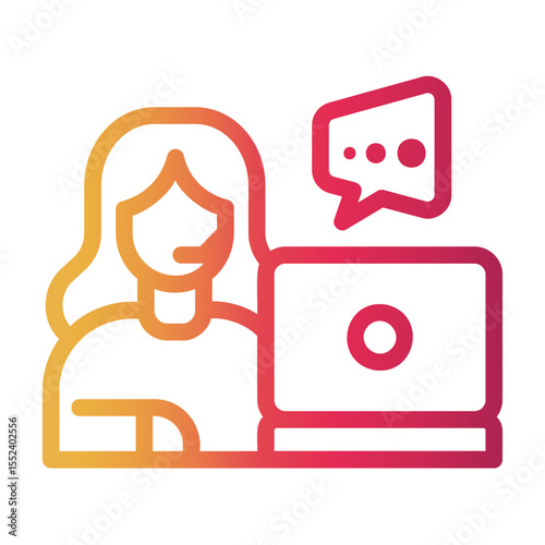 technical Line Gradient Icon