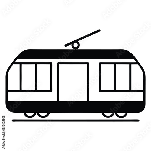 Trendy Tram Concepts  Vector