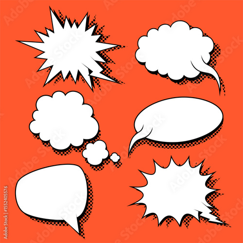 Cartoon comic speech bubble collection