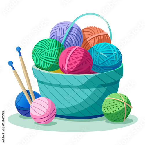 yarn and knitting needles