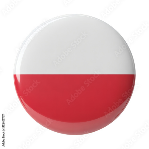 Free Download Glossy Round Polish Flag Badge for A Collectible Pin Button - GFXLoad