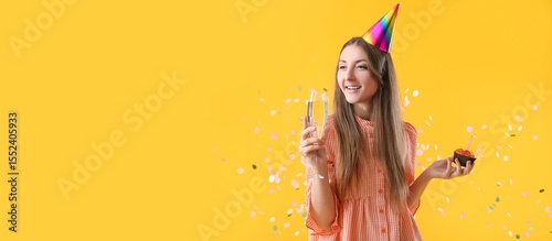 Happy young woman with Birt...