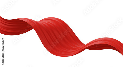 Abstract Wave Red Background Flow Fluid Dynamic Motion Curve Line
