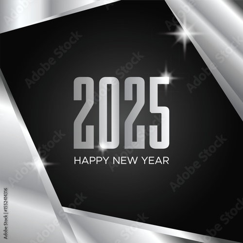 silver happy new year 2025