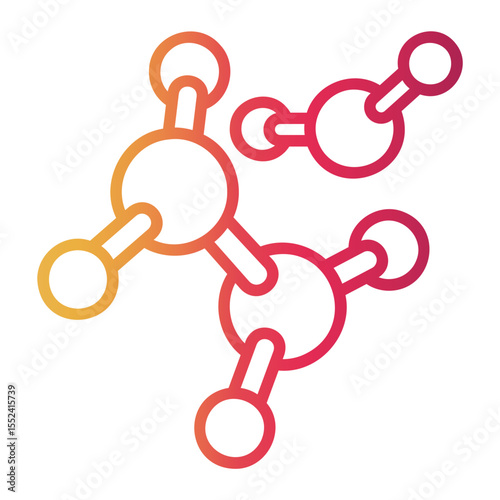 molecule Line Gradient Icon