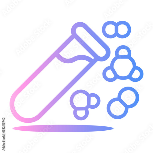 molecule Line Gradient Icon