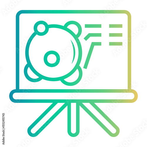 molecule Line Gradient Icon