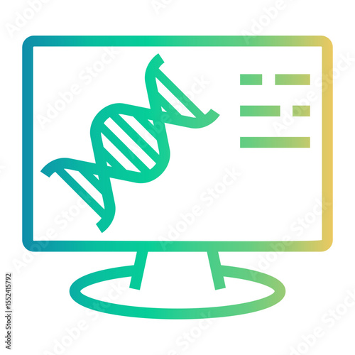 molecule Line Gradient Icon