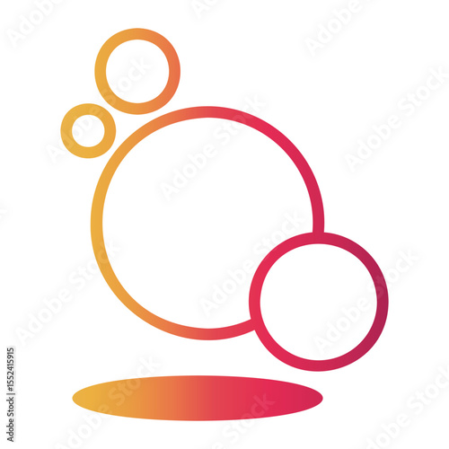 molecular Line Gradient Icon