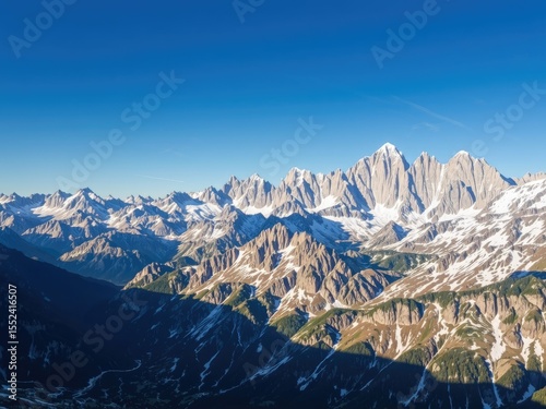 Dolomites Mountain Range, Drone Shot of Marmolada photo