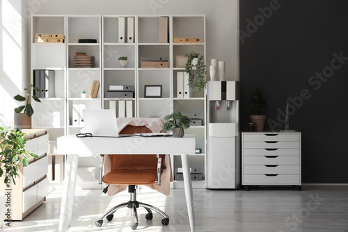Interior of office with wor...