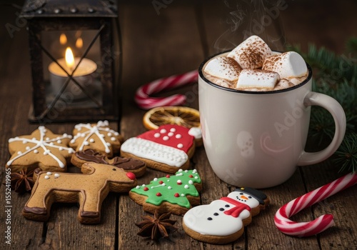 christmas cookies and coffee