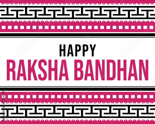 Happy raksha bandhan greeting card design illustration template art