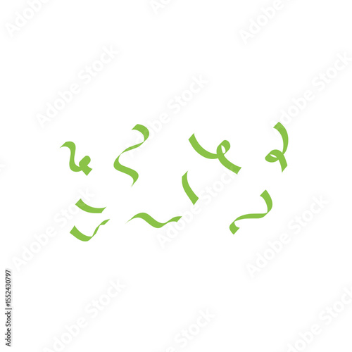 green confetti party illustration