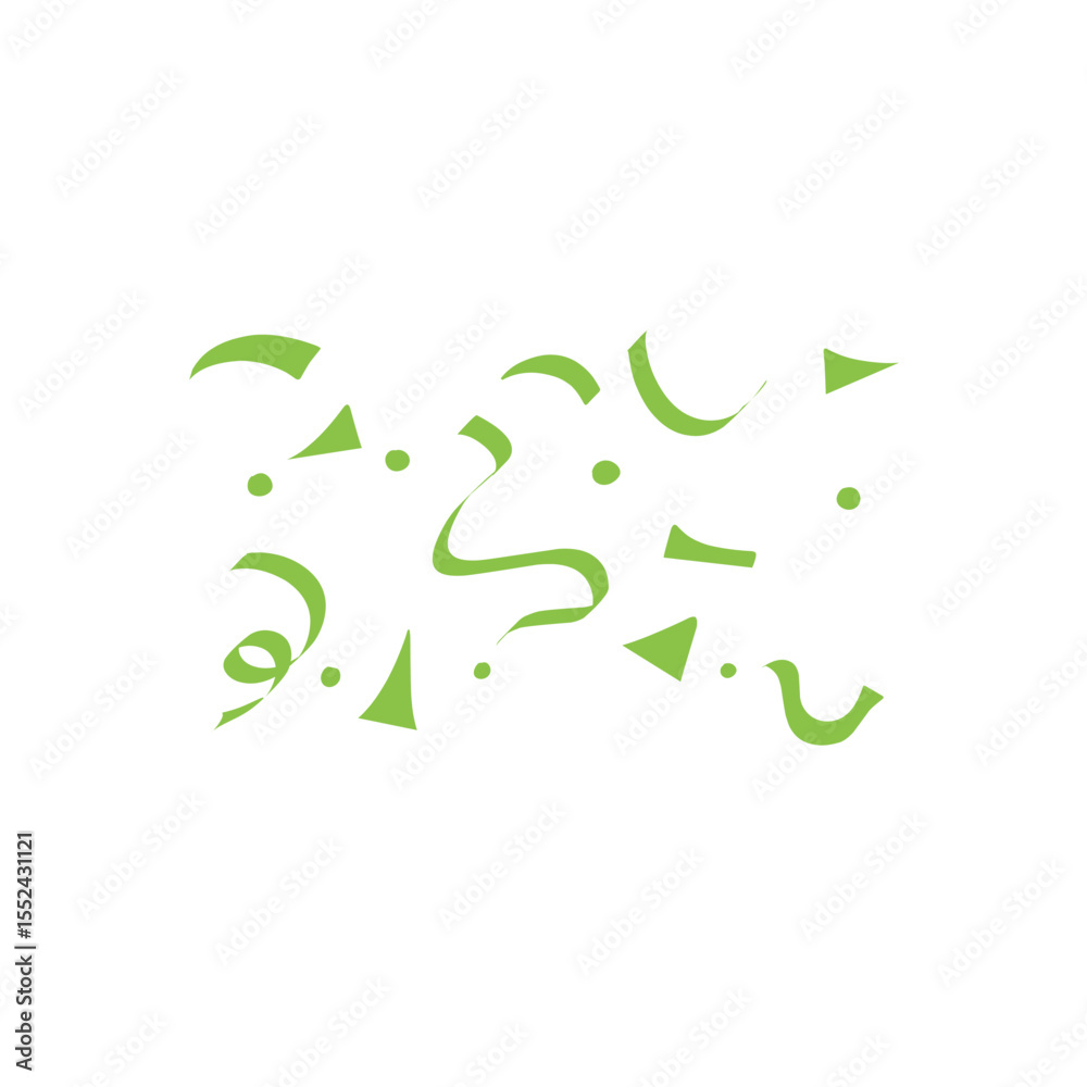 Obraz premium green confetti party illustration