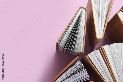 Composition with open books...