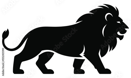 silhouette of a lion