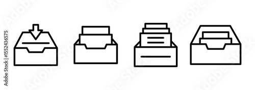 Archive folders icon logo design. Document vector icon. Archive storage icon.