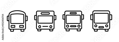 Bus icon logo design. bus sign and symbol