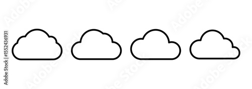 Cloud icon logo design. cloud sign and symbol