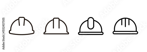 Helmet icon logo design. Motorcycle helmet sign and symbol. Construction helmet icon. Safety helmet