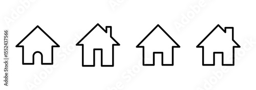House icon logo design. Home sign and symbol
