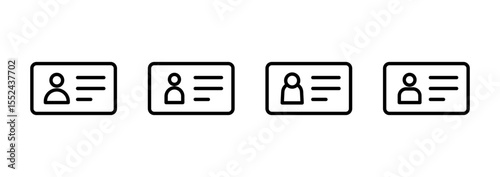License icon logo design. ID card icon. driver license, staff identification card