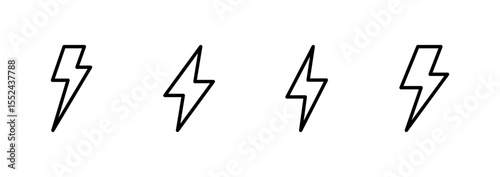Lightning icon logo design. electric sign and symbol. power icon. energy sign