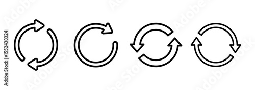 Refresh icon logo design. Reload sign and symbol. Update icon.