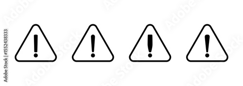 Exclamation danger icon logo design. attention sign and symbol. attention sign