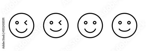 Smile icon logo design. smile emoticon icon. feedback sign and symbol