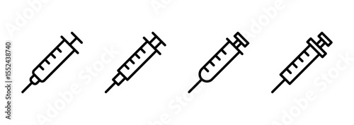 Syringe icon logo design. injection sign and symbol.vaccine icon
