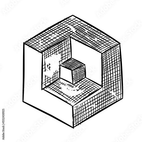 sketch of building vector sketch line art hand drawn illustration 
