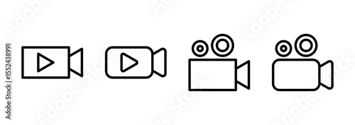 Video icon logo design. video camera sign and symbol. movie sign. cinema