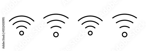 Wifi icon logo design. signal sign and symbol. Wireless  icon
