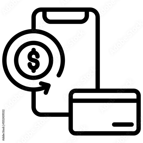subscription billing line icon