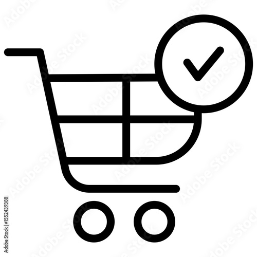 e-commerce checkout line icon
