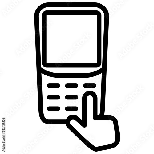 secure pin entry line icon