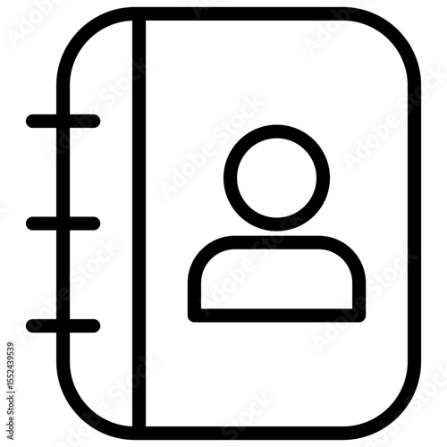 contact directory integration line icon