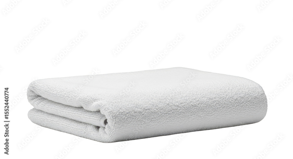 Isolated Background Image of Fluffy White Cotton Towel for Bathroom Spa Isolated Background Image of Fluffy White Cotton Towel for Bathroom Spa