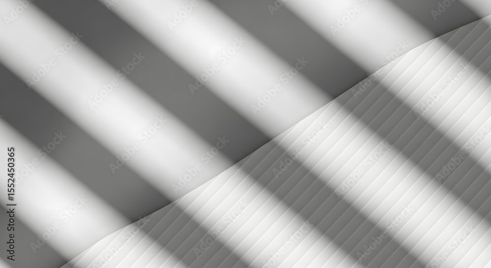 Obraz premium Abstract Geometric Background with Diagonal Lines, Shadows, Light and Texture in Gray Tones.