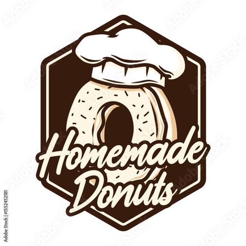 Homemade Donuts Logo Badge Design