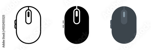 Mouse icon set. for mobile concept and web design on white background. vector illustration