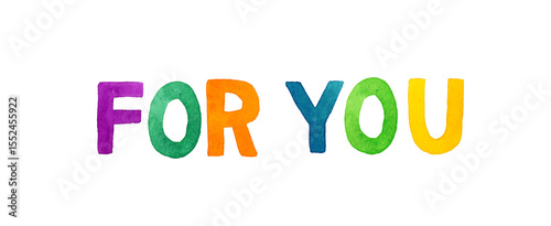 for you（フォーユー）のカラフルな手書き文字